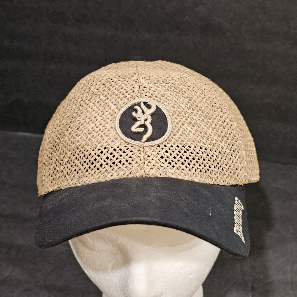 Browning Straw Hook and Loop Cap - Brown